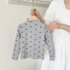 Outono e inverno feminino infantil leggings bebê estiloso infantil personalizado marca da moda estilo coreano engrossado uma peça veludo laço camiseta