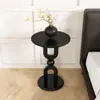 Mesa de Centro, Mesa Auxiliar Redonda Simple Moderna, Mesa Lateral para Sofá de Sala de Estar, Mesa Pequeña Creativa de Mesita de Noche, Uso Doméstico Minimalista