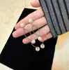 Brincos Longos Retorcidos de Pérola Simples Retro Coreano Moda Francesa Popular Elegante High-End Nicho