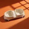 Tigela para animais de estimação Nnbell na cor Dopamina, colorida, antiderrapante, anti-tombamento, tigela dupla integrada para água e comida, grande capacidade para gatos