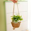 Cesta de Flores de Paja Estilo Escandinavo Cesta de Flores Tejida Maceta Creativa Cuerda de Cáñamo Colgante Colgante para Pared Cesta Decorativa de Paja Cesta Colgante