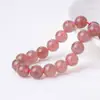 Venta directa del fabricante de cuentas de cristal de fresa natural, cuentas sueltas, productos semiacabados de cristal de piedra preciosa para manualidades, accesorios para pulseras y joyería