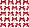 Serpentinas de Decoração de Árvore de Natal Transfronteiriça, Fitas, Laços, Enfeites de Natal Vermelhos, Pendentes, Decorações de Presente