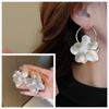 Pendientes de moda con diseño moderno y gran círculo de flores, con un dulce temperamento de hada, pendientes femeninos, joyería Mori