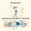 Adesivos de Parede Autoadesivos de Astronauta Espacial Estrelas Desenho Animado Balão Quarto Infantil Jardim de Infância Adesivo Decorativo BR0221F