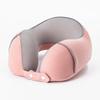 Almohada de espuma viscoelástica con forma de U y rebote lento para viajes, protección para el cuello, ideal para la siesta en la oficina, con impresión de logotipo