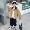 Chaqueta de Otoño para Niño 2025 Nuevo Estilo Coreano Camisa Infantil Casual Estilo Occidental Cárdigan para Niño Pequeño de Primavera y Otoño