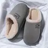 Nuevas Pantuflas de Algodón para Uso en Casa, Pantuflas de Invierno de Algodón Gruesas y Cálidas para Interiores con Forro Polar Adicional, Pantuflas de Felpa Antideslizantes para Hombres y Mujeres