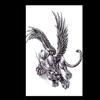 Pegatinas de Tatuaje para Brazo de Flor Puntual Pegatinas de Tatuaje para Pecho Tatuaje de Cabeza de Lobo Águila Unicornio para Hombres Tatuaje de Medio Brazo