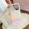 Aplicable a Apple 18promax Japonés y Coreano Caricatura Nicho 15 Rayas de Colores Puntos Funda para Teléfono iPhone16pro