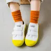 Z181 Calcetines Infantiles al por Mayor Primavera y Verano Calcetines Rayados de Combinación de Colores Simples Calcetines de Algodón de Moda para Niños y Niñas