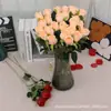 Simulação rosa flor de seda casamento único casa hotel casamento dia dos namorados foto decoração de parede flores falsas atacado