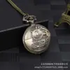 Collar al por mayor Reloj de bolsillo de vela Reloj de cuarzo clásico nostálgico para hombre Reloj de bolsillo antiguo Deathlon Hint Reloj de bolsillo colgante
