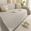 Toalla de Sofá de Color Sólido Simple Estilo Nuevo para Todas las Estaciones Imitación Algodón Lino Resistente a Arañazos de Gato Funda de Sofá Tela de Cubierta de Manta