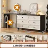 Penteadeira e Cômoda Estilo Francês Vintage para Apartamentos Pequenos, Mesa de Canto de Cama com Armário Integrado, Novo Modelo 2025