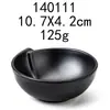 Louça de melamina estilo japonês tigela preta para cozinhar tigela criativa para tempero de hot pot tigela com pauzinhos de plástico tigela para arroz de fast food tigela pequena para sopa
