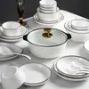 Cuencos Domésticos de Color Bajo Esmalte, Antideslizantes, Vajilla Cerámica de Lujo Ligero, Juego de Cuencos y Platos, Bol para Arroz, Plato, Bol para Fideos, Plato para Pescado, Regalo al por Mayor
