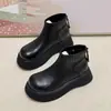Botas Curtas de Pelúcia com Solado Grosso Femininas 2026 Nova Coleção Outono/Inverno Estilo Birkenstock Aumento de Altura Botas Chelsea Botas Martin Botas de Neve Sapatos de Algodão