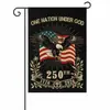Amazon transfronterizo celebra el 250º Día de la Independencia de América bandera de jardín tela de águila decoración colgante para patio bandera