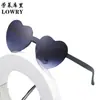 Gafas de Sol Dulces Lindas de Amor Divertidas Para Todo Combinar Decorativas Para Fiesta Gafas Sin Montura con Borde de Corazón de Melocotón