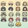 54 pegatinas de transferencia creativas de cabeza grande lindas de Demon Slayer, pegatinas transparentes de dibujos animados dibujadas a mano periféricas de anime 2D