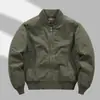 Jaqueta de Voo Masculina Retro Americana de Venda Quente de Fábrica para Primavera e Outono, Jaqueta Masculina Fina da Moda Casual com Vários Bolsos Tendência Solta
