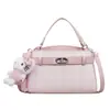 Bolso Kelly a Cuadros Súper Popular Estilo Coreano 2026 Moda Tendencia Dulce Bolso de Hombro Fresco Bolso de Mano Diario para Viajes