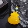 Resina de cera de abeja sintética de alta calidad, tallado de cinturón de forma geométrica sintética, colgante con agujero pasante para manualidades, accesorios de colgante