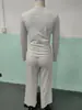 Ropa de Otoño 2026 para Mujer para Comercio Electrónico Transfronterizo, Amazon Europeo y Americano TK Conjunto Casual Americano de Color Sólido con Manga Larga y Pantalón Largo