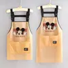 Delantal de TPU sin lavado para cocina, uso doméstico, delantal para mujer con logo impreso, uniforme de trabajo para catering, impermeable y a prueba de aceite