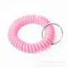 Estoque Disponível de Pulseiras de Cordão de Mola Plástico Cor Sólida para Celular, Pulseiras de Chaveiro, Pulseiras de Cordão para Celular em Atacado