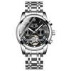 2026 Reloj de Fabricante Suizo Reloj Mecánico para Hombre Totalmente Automático Moda Hueco Correa de Acero Inoxidable Moda Luminoso Reloj para Hombre