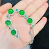 Colgante de Jade Natural Huevo de Paloma Pequeño Pulsera de Calcedonia para Mujer Plateada Incrustada Comparable a Pulsera de Jade