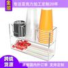 Caja de Almacenamiento Desechable para Vasos de Papel para Cafeterías, Tiendas de Té de Leche, Puestos, Mostradores de Bar, Popotes, Servilletas de Papel, Bolsitas de Té, Cápsulas de Café, Portavasos