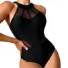 Bikini Escotado Sexy al por Mayor Nuevo 2026 Moda Europea y Americana Traje de Baño de una Pieza para Mujeres Aliexpress Malla