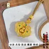Tienda de oro con nuevo método antiguo chino colgante de calabaza giratoria con incrustaciones de diamantes nube auspiciosa ruyi collar mujer antiguo temperamento de marea nacional