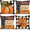 La Funda de Almohada de Acción de Gracias Más Vendida y Nueva de Amazon, Calabaza de Otoño Pavo Camión Sofá Sala de Estar Funda de Almohada Decorativa