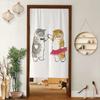 Cortina de Tela para Puerta de Casa de Gato Lindo Cortina Divisoria sin Perforaciones Cocina Baño Bloqueo Decorativo Colgante Cortina Media Shihua