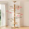 Tongtianzhu Estructura para trepar gatos Madera maciza Cama para gatos personalizada Árbol para gatos Espacio integrado Almacén Plataforma de salto para gatos No ocupa espacio Estructura para trepar gatos