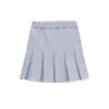 Comércio Exterior Transfronteiriço Roupas Femininas Design Estilo Europeu e Americano Conjunto de Top de Tricô com Apliques de Joias + Minissaia de Tricô de Cintura Alta com Pregas Largas