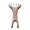 Peine de masaje rascador nasal de asta de sándalo rana pequeña cinco bolas cinco dientes peine de masaje rascador nasal asta cinco garras peine