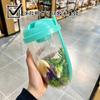 Vaso para ensalada con tapa y cuchara tenedor de gran capacidad vaso para desayuno oficina estudiante adelgazante portátil Vaso Mason