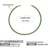 Conjunto de Pulsera y Collar de Lujo Ligero de Nicho Exquisito Estilo Ins Lleno de Diamantes de Zirconia, Joyería de Alta Gama, Acero Inoxidable Chapado en Oro de 18K