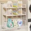 Estante para encimera de lavadero de balcón, estante para almacenamiento de detergente para ropa junto a la lavadora en el baño, estante multifuncional para el inodoro