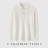Nuevo Polo de Manga Larga para Hombre Color Sólido Cachemir Estilo Old Money Otoño/Invierno 2026 Top de Moda para Negocios