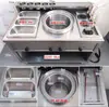 Carrinho de Carne de Fontes Estilo Hong Kong Aquecimento a Gás Elétrico Carrinho de Carne de Fontes Multifuncional Carrinho de Carne Estilo Cantonês Carrinho de Lanches