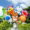 Nuevo Clip Lindo de Dibujos Animados Globo de Película de Aluminio Portátil para Niños Escuela Primaria Jardín de Infancia Juegos Actividades para Empujar Mercado Nocturno