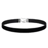 Gargantilla Clásica de Terciopelo Negro Collar Sencillo de Nicho Cadena Corta para Clavícula Apilable para Hombres y Mujeres