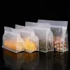 Bolsa Transparente de Ocho Lados Sellable Stand-Up Bolsa Selladora para Snacks Arroz Escarchado Bolsa de Empaque para Alimentos con Asa Ancha en Stock