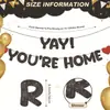 ¡Yay Ya Estás en Casa! Pancarta Negra con Papel Brillante Decoración para Fiesta de Bienvenida a Casa Fiesta de Regreso a Clases